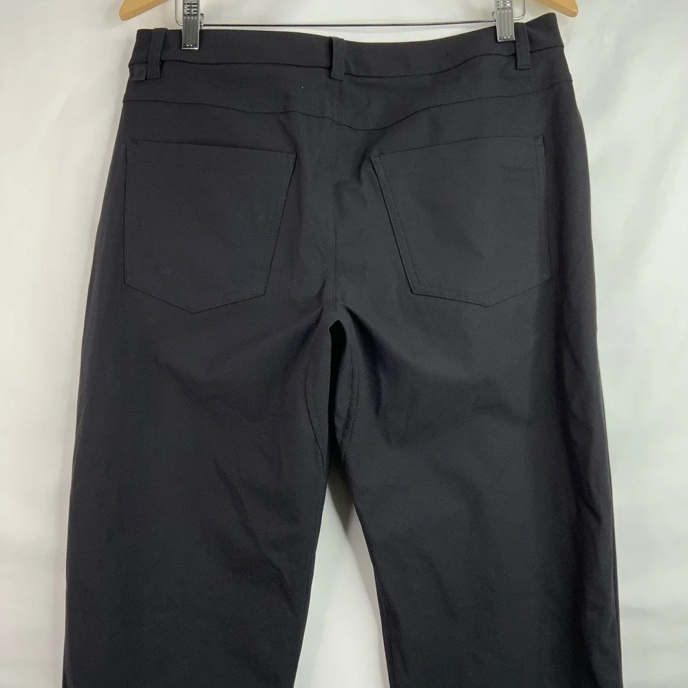 Lululemon Commission Slim Fit Pant 32 Black Warpstreme Five Pocket LM5AQHS